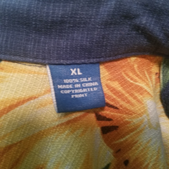 MENS LARGE SEVEN PALMS 100% SILK FLORAL SHIRT Great Christmas Gift - Picture 4 of 6